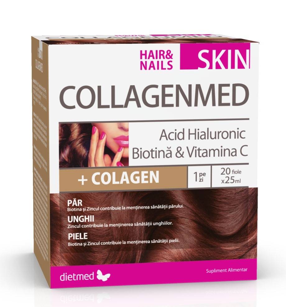 Collagenmed Skin, Hair, Nails, 20 fiole buvabile a 25ml, DietMed - Type Nature