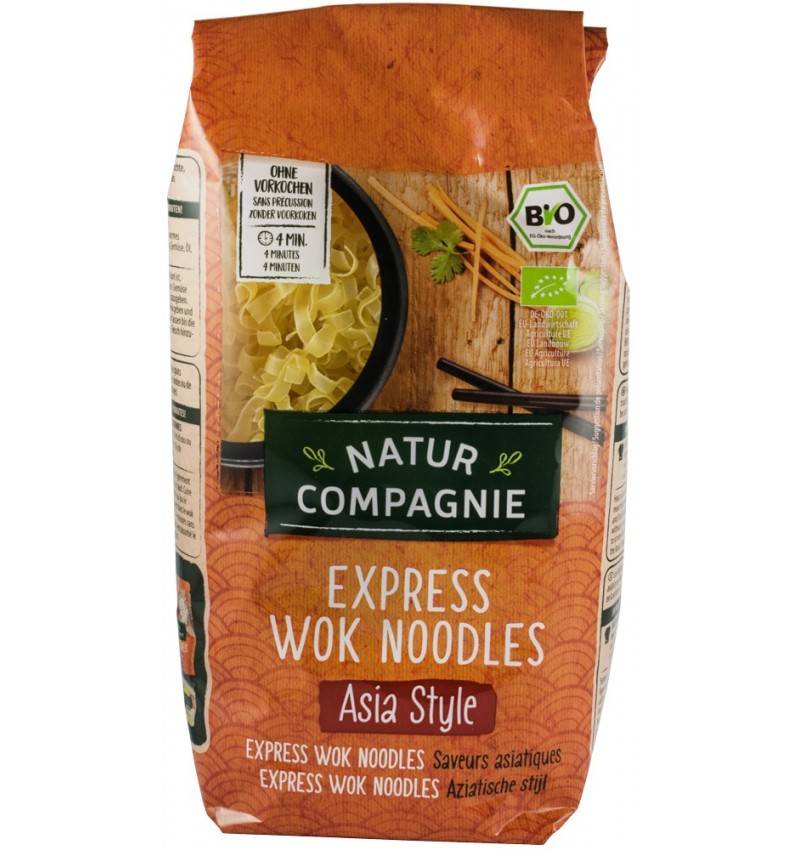 Asia Style Taitei bio pentru wok, 250g - Natur Compagnie