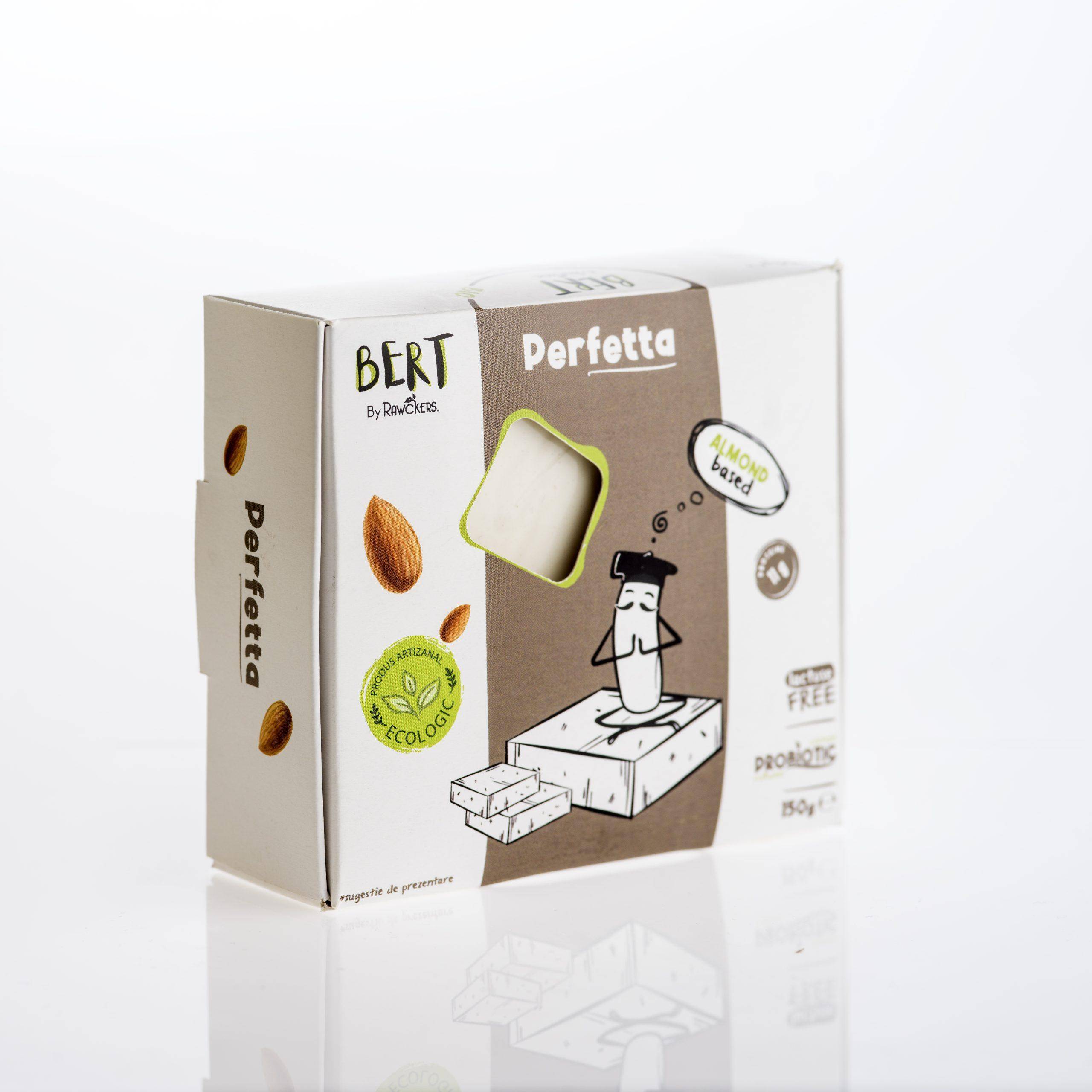 Perfetta-alternativa vegetala la branza Feta, din migdale, eco-bio, 150 g, Rawckers