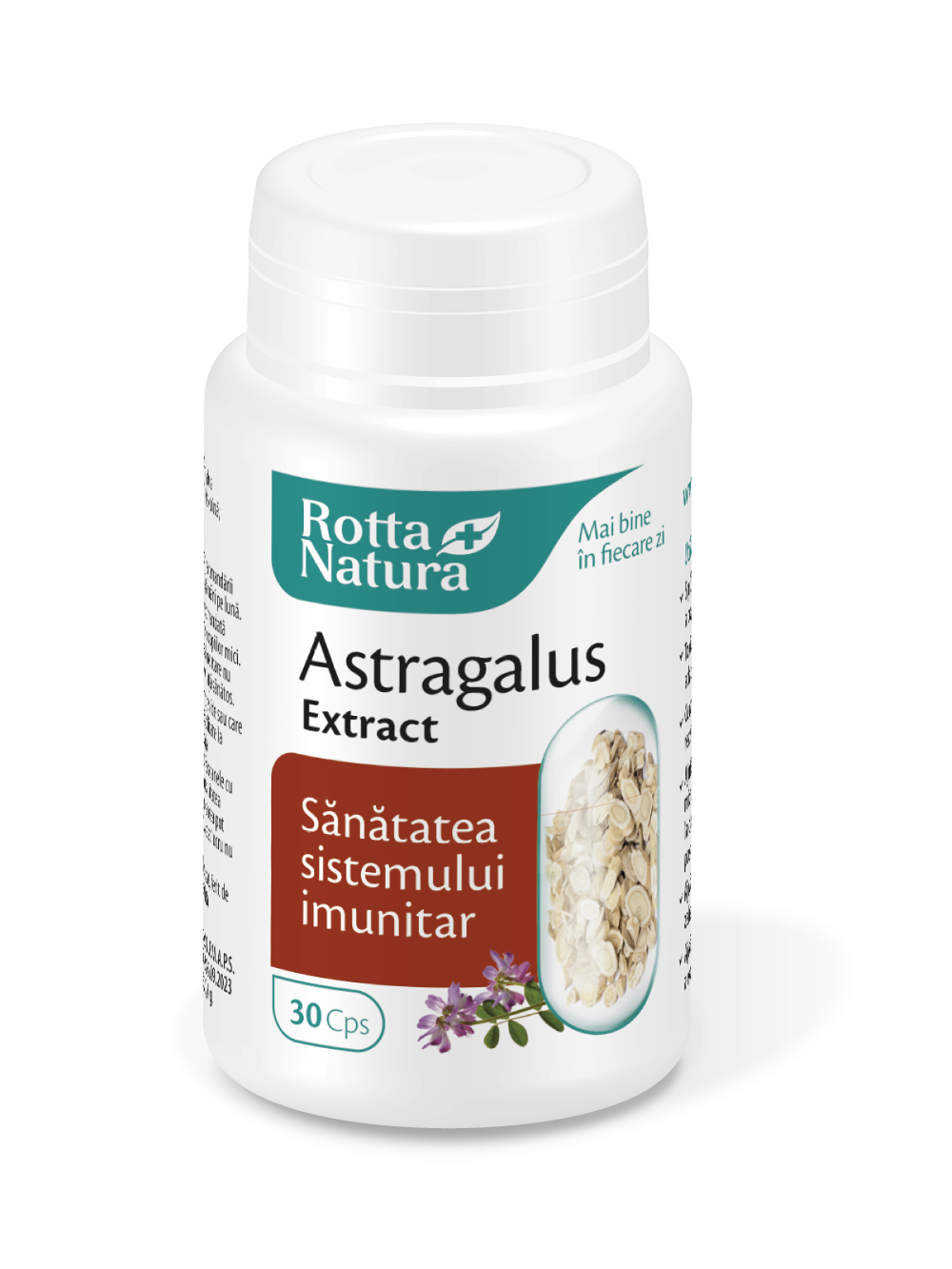 Astragalus Extract, contribuie la sanatatea sistemului imunitar, 30 capsule, Rotta Natura