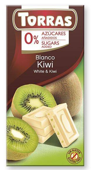 CIOCOLATA ALBA CU KIWI, Fara Zahar si Gluten 75G - TORRAS