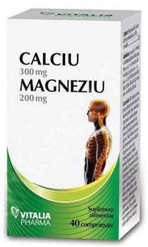 CALCIU SI MAGNEZIU 40 Comprimate - VITALIA PHARMA