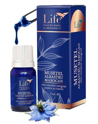 ULEI ESENTIAL INTEGRAL DE MUSETEL ALBASTRU MAROCAN, 5 ML, BIONOVATIV