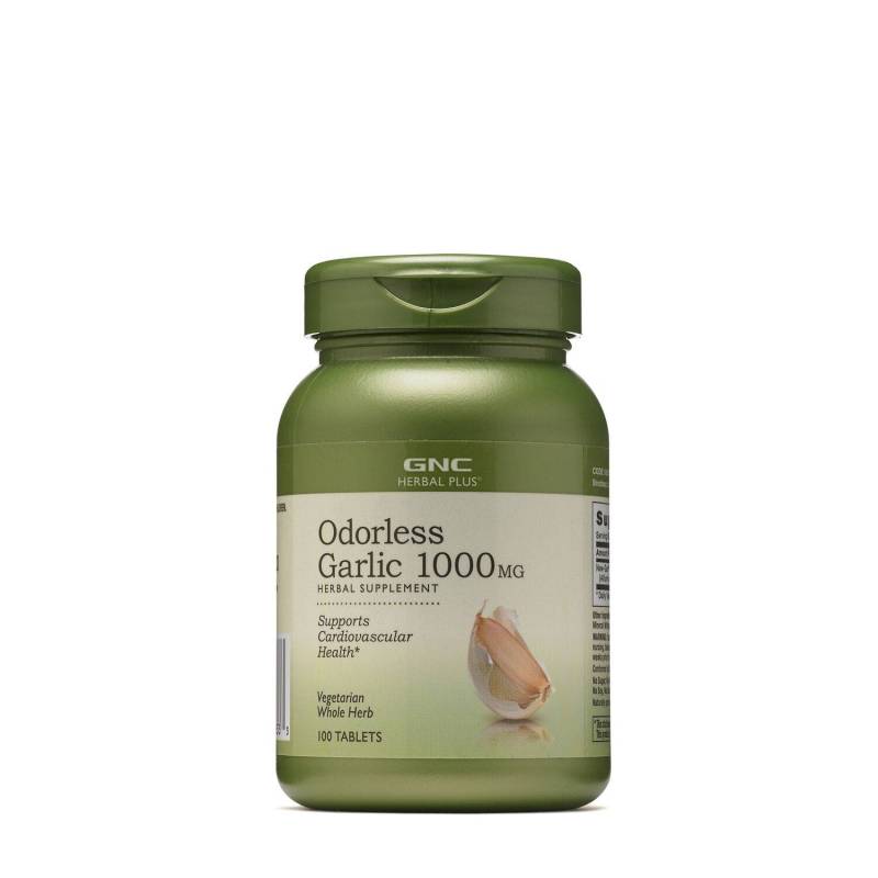 Usturoi Inodor 1000 Mg, Herbal Plus Coated 100 Tablete -GNC