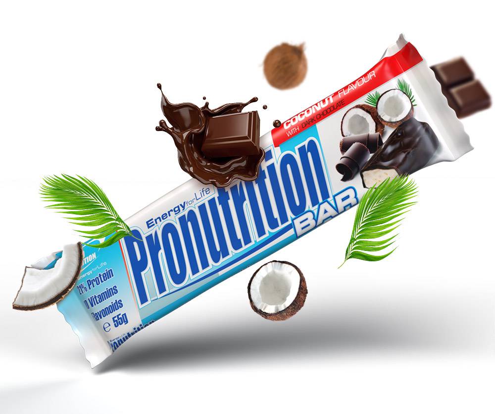Baton Proteic Pronutrition Bar Coconut, 55g - Pro Nutrition
