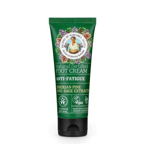 Crema pentru picioare, anti oboseala cu extract de Pin si Salvie, 75 ml, Bunica Agafia