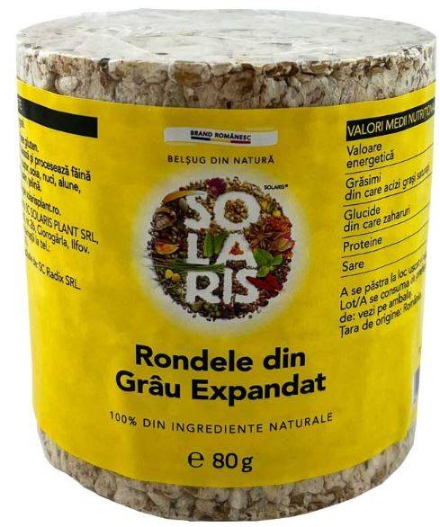 Rondele din grau expandat 80g - Solaris