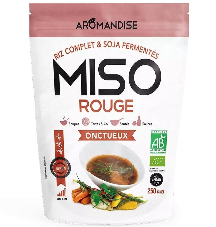 Pasta miso rosie cremoasa, eco-bio, 250g - Aromandise