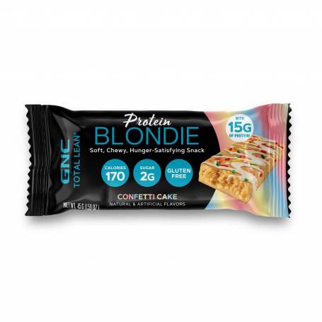 Prajitura Blondie Cu Aroma De Ciocolata Alba Si Confetti, Protein Blondie Confetti Cake 45g - GNC