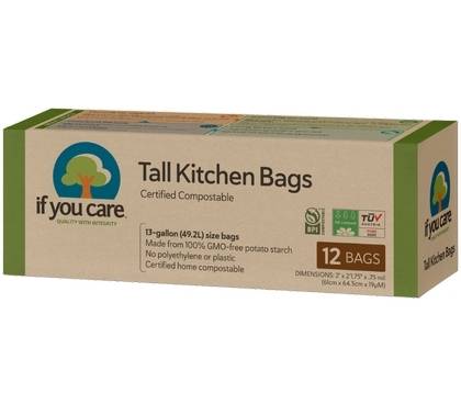 Saci menajeri compostabili 49.2L, 12 bucati - If You Care