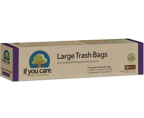 Saci menajeri mari din plastic reciclat 113.6L, 10 bucati - If You Care