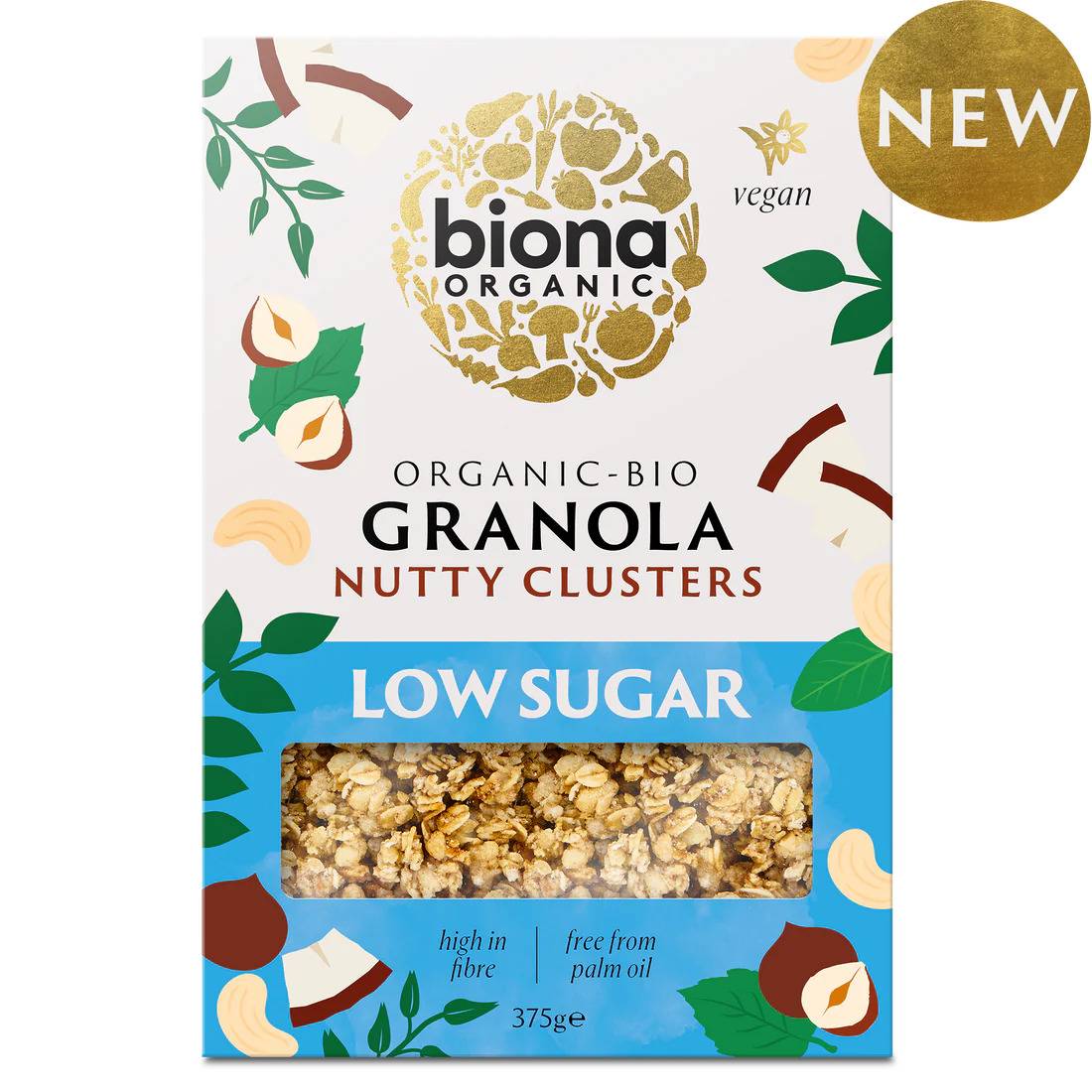 Granola cu nuci si continut scazut de zahar Eco-Bio 375g - Biona