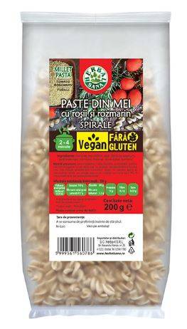 PASTE SPIRALE Din MEI CU ROSII SI ROZMARIN Fara Gluten 200g - HERBAVIT