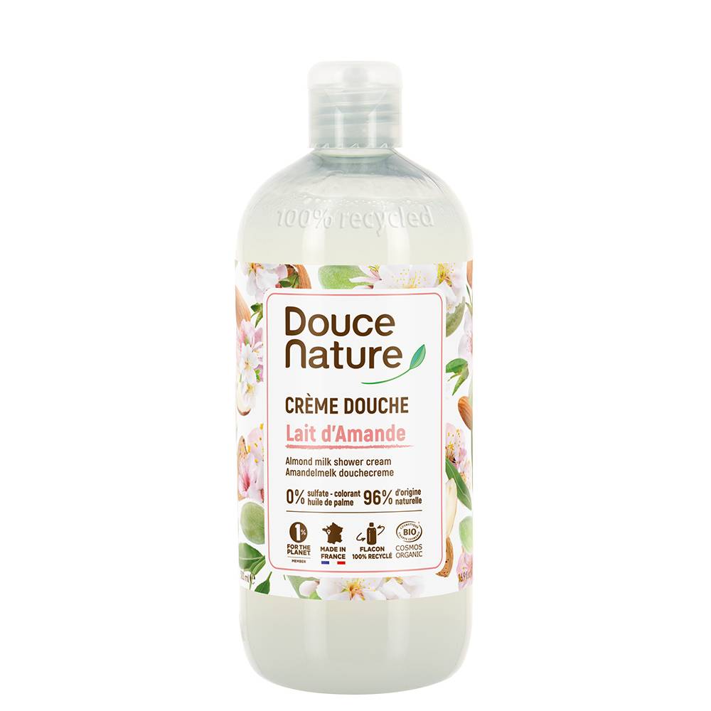 Gel de dus cu lapte de migdale, eco-bio, 500ml - Douce Nature