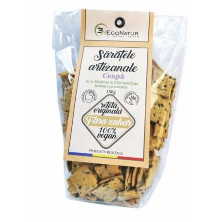 Saratele artizanale cu ceapa, in, fara zahar, 150gr - Eco Natur