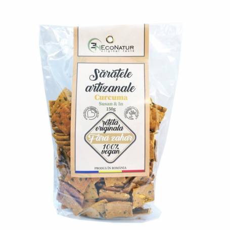 Saraţele artizanale vegane, cu curcuma, 150g - Econatur