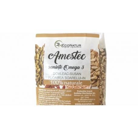 Amestec de seminte bogate in Omega 3, 250 g, EcoNatur