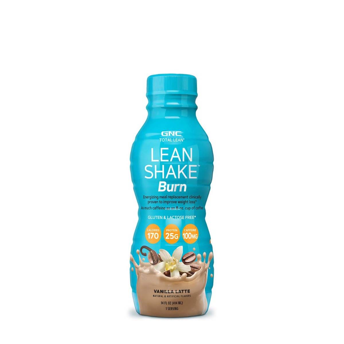 Bautura Proteica Energizanta Cu Aroma De Vanilla Latte, Total Lean Lean Shake Burn 414ml - GNC
