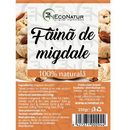 Faina de migdale, 250 g, Econatur