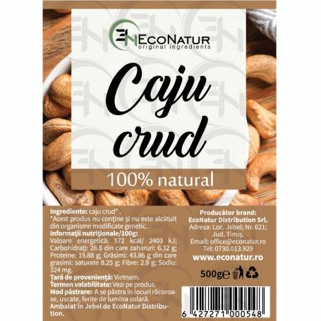 Caju crud, 500 g, EcoNatur