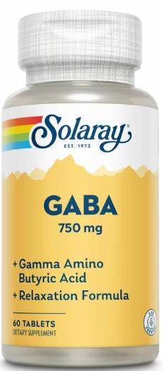 GABA 750mg 60tb - Solaray - Secom