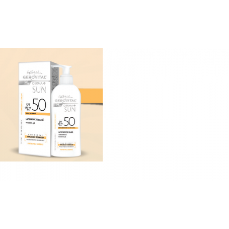 Lapte pentru protectie solara cu SPF 50 H3 Derma+ Sun, 150 ml, Gerovital