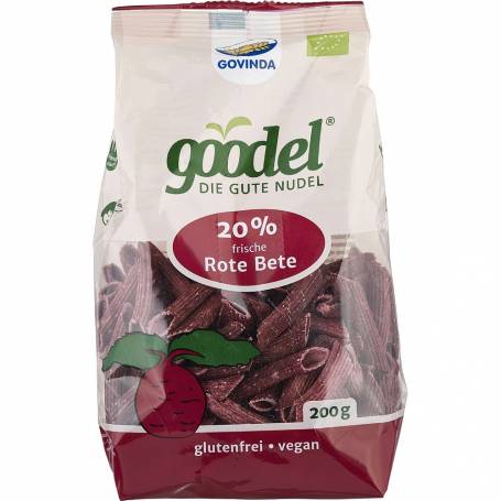 Penne proteice din hrisca cu in si sfecla rosie, fara gluten, eco-bio, 200g - Govinda