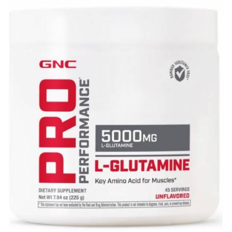 L-glutamina 5000 Mg Pudra fara Aroma, Pro Performance 225g - Gnc