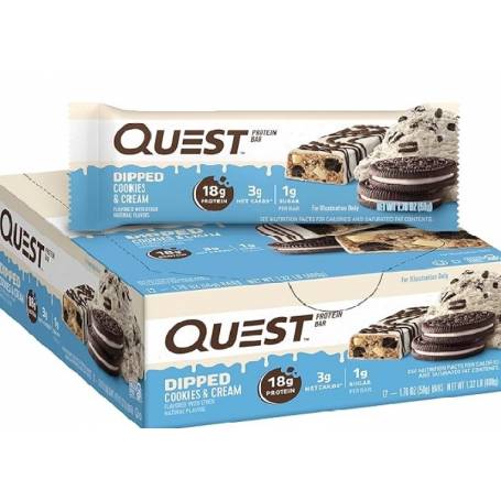 Quest Dipped Protein Bar, Baton Proteic Cu Aroma De Biscuiti Cu Crema, 50 G, GNC
