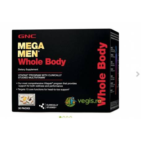 Mega Men, Complex de Multivitamine pentru Barbati pentru Intregul Organism, Vitapak, 30buc - GNC