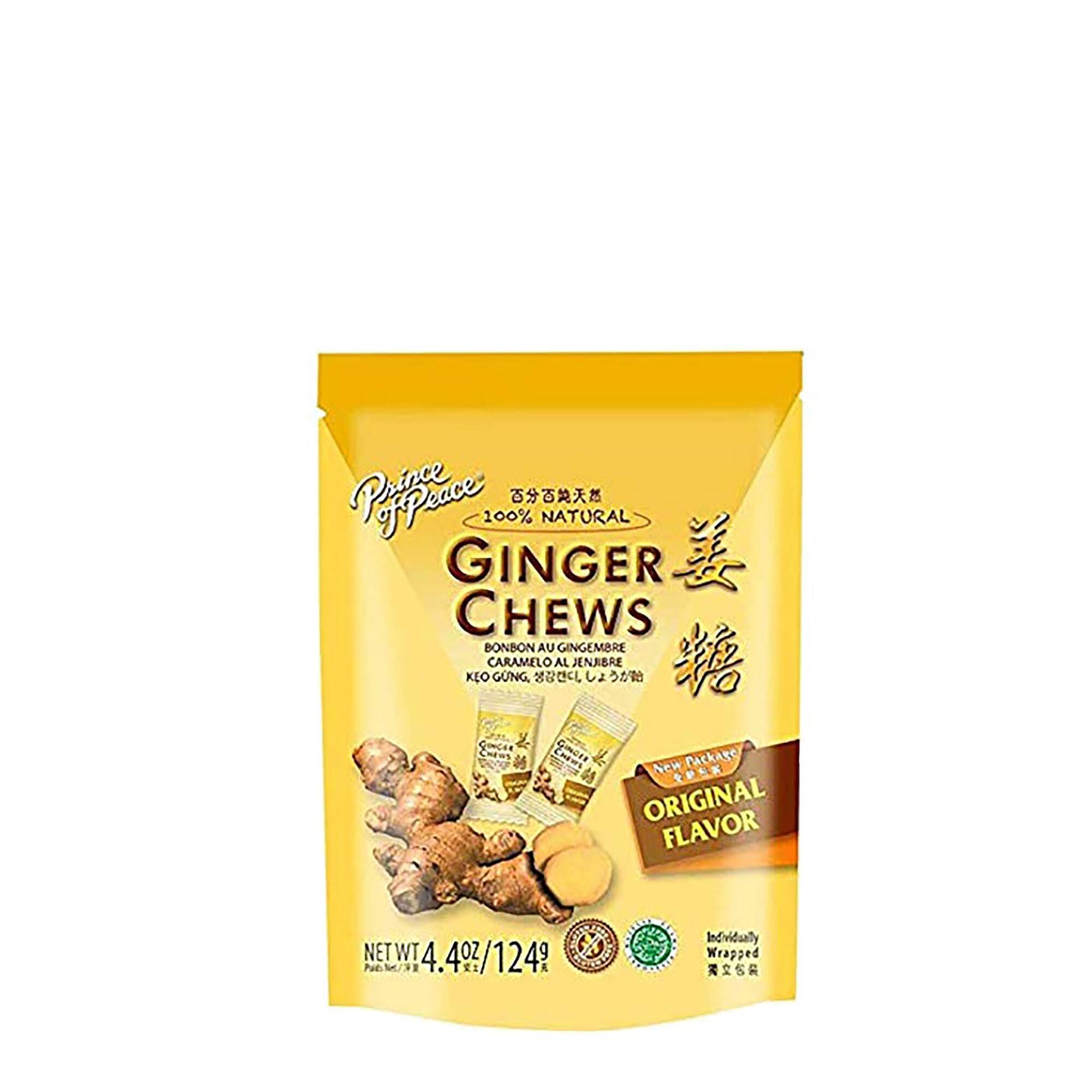 Prince of Peace® Ginger Chews, Caramele cu Ghimbir, 28 caramele - GNC
