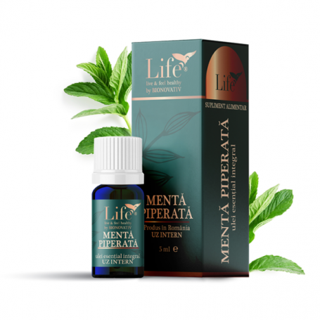 Menta piperata, ulei esential integral, 5 ml, DVR Pharm