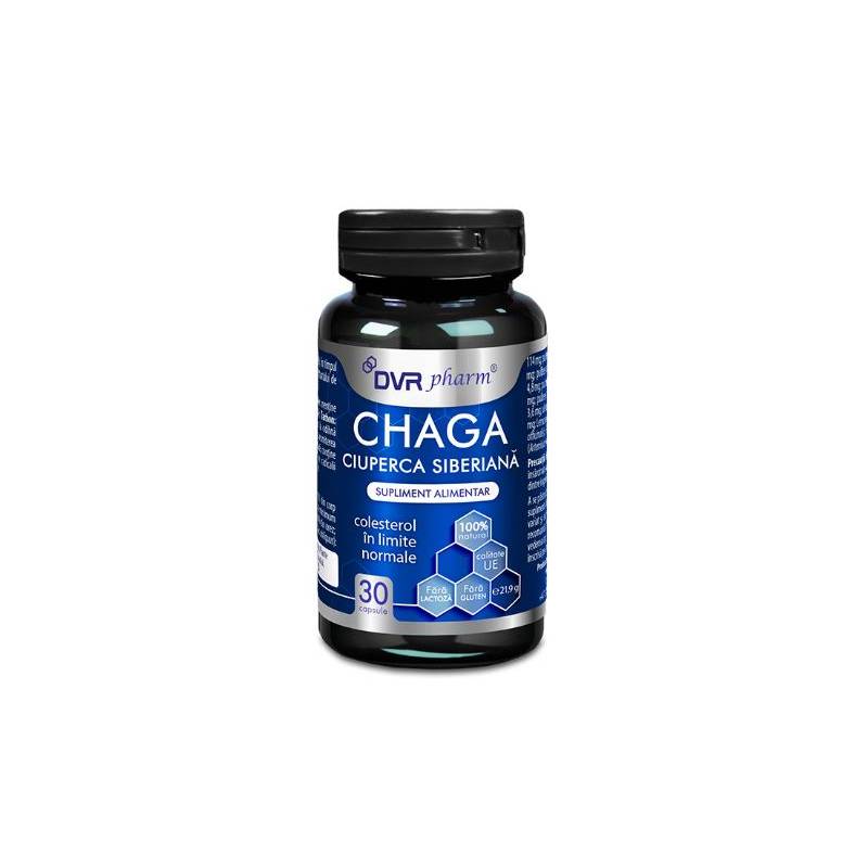 Chaga, Ciuperca siberianta 30 capsule - DVR Pharm