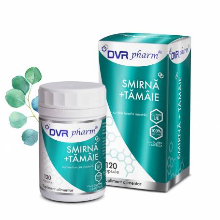 Smirna + Tamaie, sustine functia mentala, 120 capsule, DVR Pharm