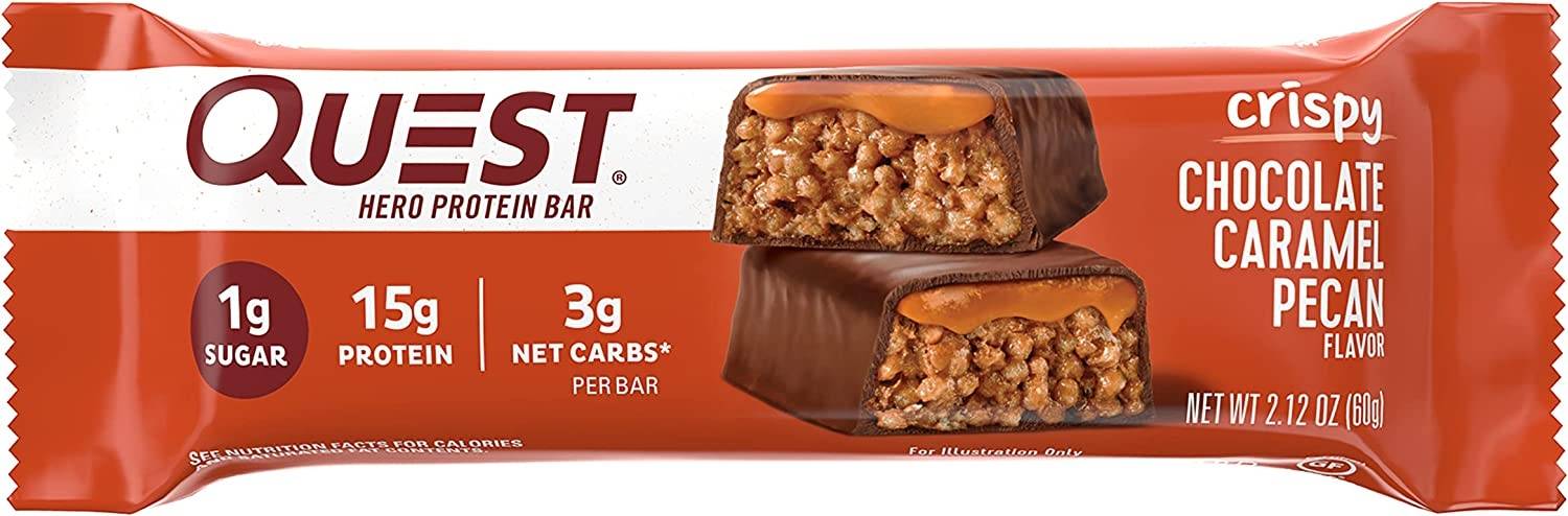 Quest Hero Protein Bar, Baton Proteic, Cu Aroma De Ciocolata, Nuci Pecan Si Caramel, 60 G, GNC