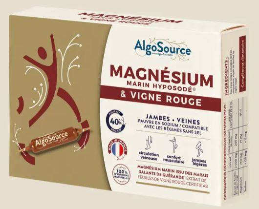 Magnezium Marin Hyposodic si Vita de Vie Rosie, 20 fiole - ALGO SOURCE