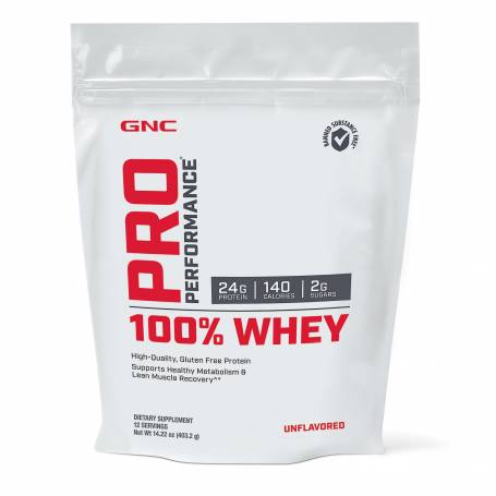 Gnc Pro Performance 100 % Whey, Proteina Din Zer Fara Aroma, 403.2 g, GNC