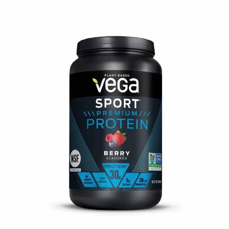 Vega Sport Premium Protein, Proteina Vegetala Cu Aroma De Fructe De Padure, 801 G, GNC