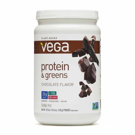 Vega Protein And Greens, Proteina  Vegetala Si Verdeturi, Cu Aroma De Ciocolata, 618 G, GNC