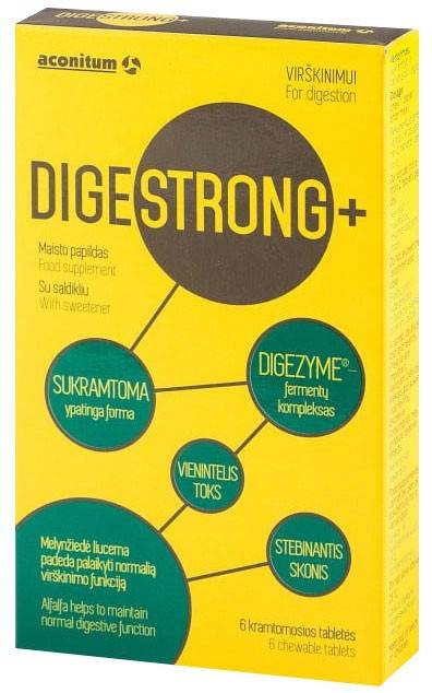 Digestrong +, sustine digestia, 6 tablete, Aconitum