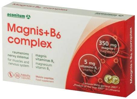 Magnis + B6 complex, 30 capsule, Aconitum