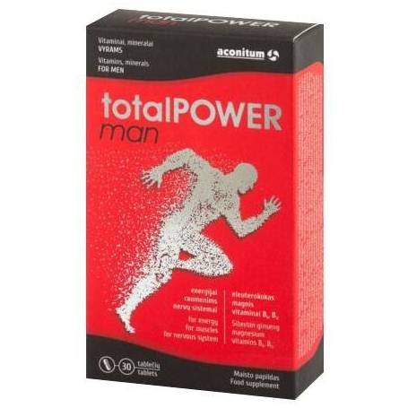 Total POWER Man, 30 tablete, 37,2 g, Aconitum