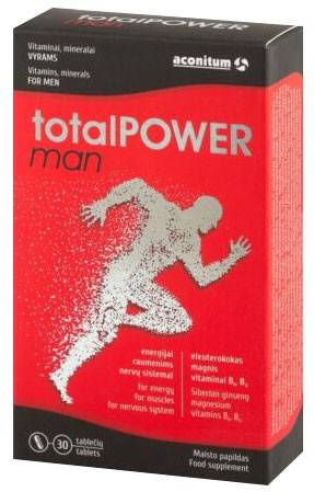 Total POWER Man, 30 tablete, 37,2 g, Aconitum