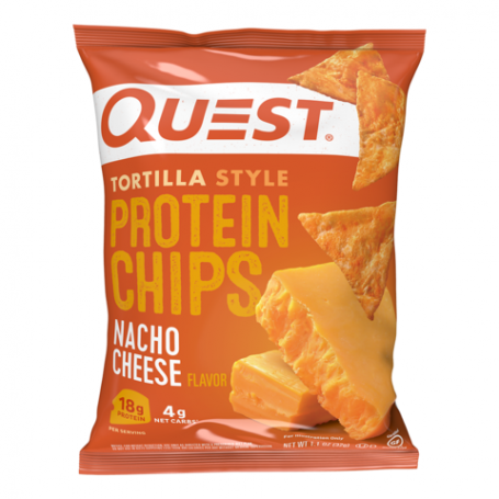 Quest Tortilla Style Protein Chips, Chipsuri Tortilla, Cu Aroma De Branza Nacho, 32 G, GNC