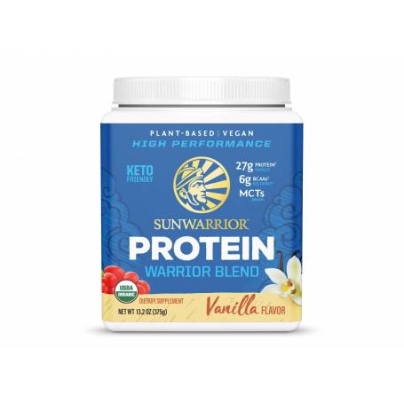 Sunwarrior Plant-based Organic Protein, Proteina Organica Vegana, Cu Aroma De Vanilie, 375 G, GNC