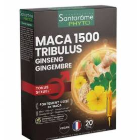 Maca 1500 Tribulus Phyto, 20 fiole x 10 ml - Santarome