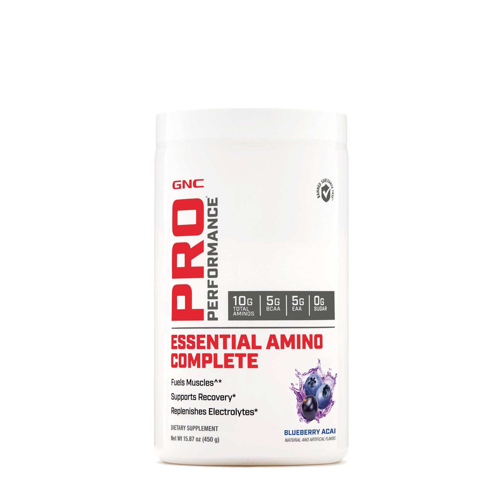 Pro Performance® Essential Amino Complete, Aminoacizi, cu Aroma de Afine, 450g - GNC