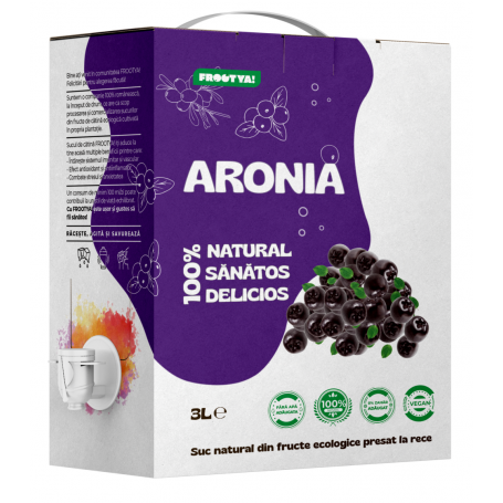 Aronia, suc pur 100 %, 3 litri, FROOTYA