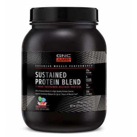 Amp Sustained Protein Blend Amestec Proteic Cu Aroma De Cereale Fructate, 910g - Gnc