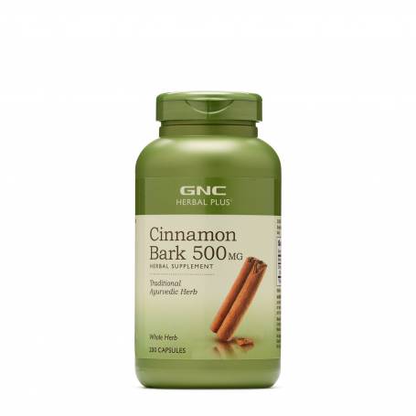 Herbal Plus Cinnamon Bark 500 Mg, Scortisoara, 200 Capsule - Gnc